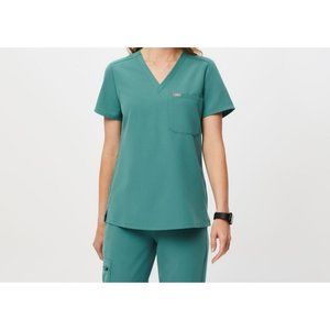 FIGS Technical Catarina One Pocket Scrub Top Marine Cactus Womens Medium M NWT